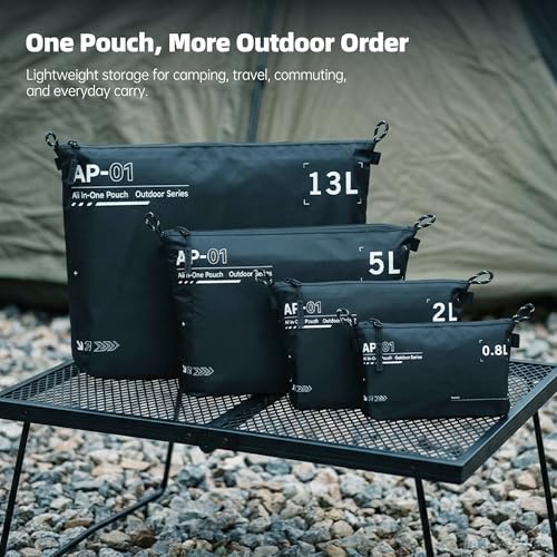 AMBITFUL AP-01 Water-Resistant Organizer Pouch, 17.7''x12.9'' Ultra-Light Travel Storage Bag for Camera Accessories, Cables, Toiletries and Outdoor Gear (XL（13L）) - Image 2