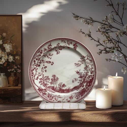 BEGINS Plate Stands for Display Hand-Forged, Solid Vintage 8-Inch Plate Display Stand, Decorative Metal Plate Holder for Book, Platter, Plaque, Photo Frame, Tabletop Art (White) - Image 5