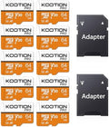 KOOTION 64GB Micro SD Card 10-Pack with Adapter, U3 TF Flash Memory Card V30, A1, 4K UHD, microSDXC Memory Card by KOOTION
