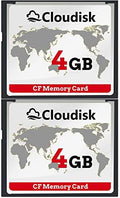 Pack of 2 Compact Flash Card 4GB CF 2.0 Card Performance for Vintage Digital Camera and Industry Equipment (4 GB) by Cloudisk