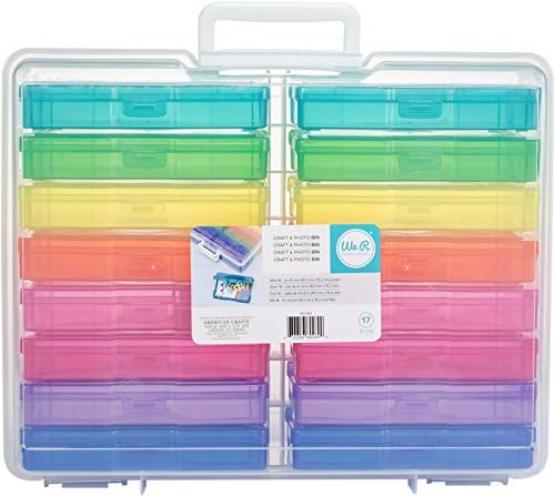 We R Craft & Photo Translucent Plastic Storage-15"X12"X5", W/16 Mini Cases by WeRMemoryKeepers