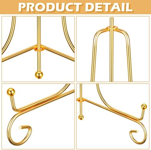 10 Pack 8 Inch Iron Plate Stands for Display, Plate Holder Display Stand, Gold Easel Stands for Photo, Picture Frame, Decorative Plate, Dish, Book and Tabletop Art (Gold, 8 Inch) - Image 7