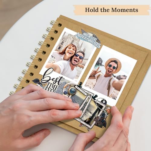 Mini Photo Memory Book 6.3 Inch, 20 Sheets Khaki - Image 5