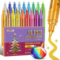IVSUN Metallic Markers, 18 Colors Glitter Acrylic Gold Paint Pens by IVSUN