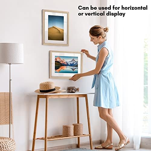 Americanflat 11x14 Picture Frame - Matted to 8x10 - Natural Oak - Image 5