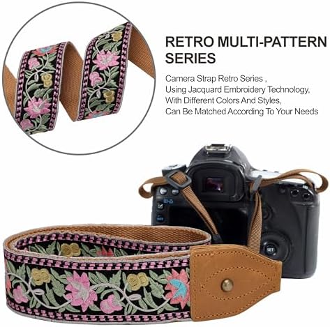 Padwa Lifestyle 2" Wide Classic Crazy Horse Art Cowhide Head Cotton Camera Straps for Photographers - Image 3