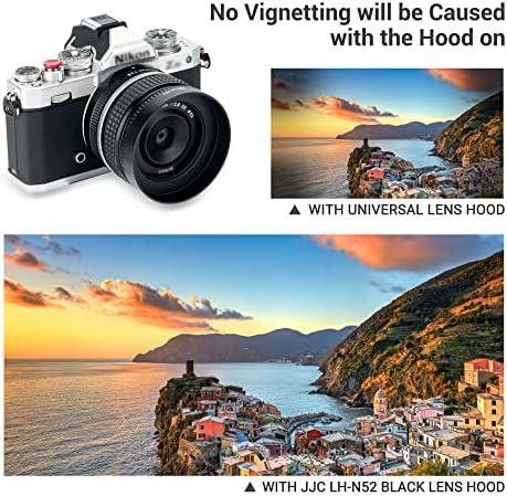 Lens Hood for Nikon NIKKOR Z 28mm f/2.8, Z 28mm f/2.8 (SE), Z 40mm f/2 Lens, Z DX MC 35mm f/1.7, Aluminium Alloy No Vignetting Lens Hood, Compatible with 52mm Filters and 52mm Lens Cap - Image 5