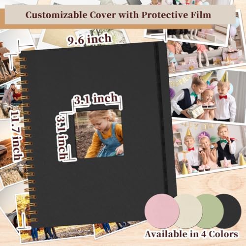 Window Cover Scrapbook Album 8.5x11 in, 10 Sleeves Black - Image 5