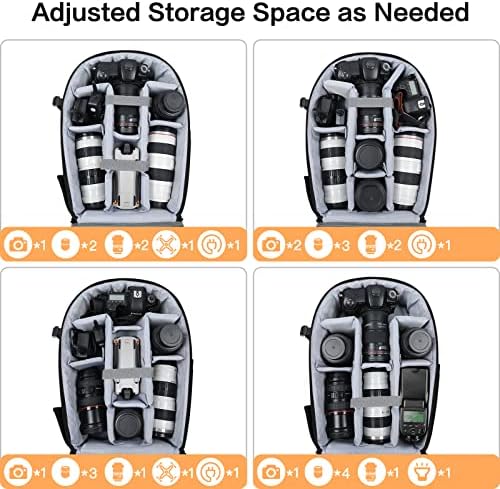MOSISO Camera Backpack, DSLR/SLR/Mirrorless Photography Camera Bag - Image 3