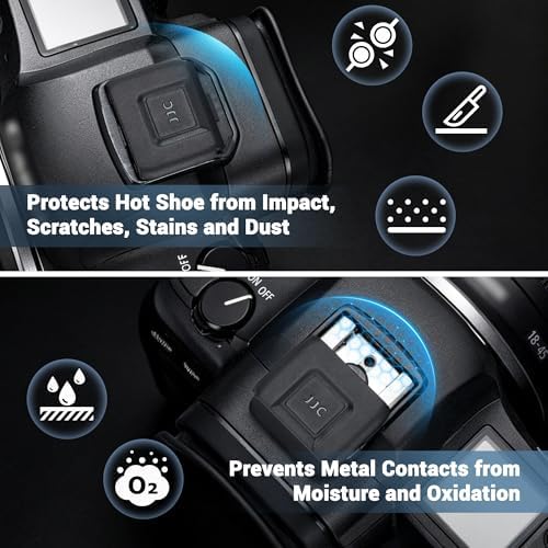 JJC 2-Pack Hot Shoe Cover Cap for Canon R100 R5 R6 Rebel T7, Full-Coverage - Image 4