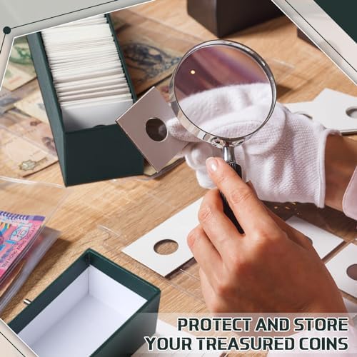 Teling 8 Pcs 2x2 Coin Storage Collectors Box, 9 x 2 x 2 Inches, Dark Green - Image 5