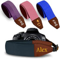 Art Tribute Camera Strap Personalized With Name - Shoulder, Crossbody & Neck Camera Strap for Photographers, Fits All Cameras, Canon Nikon Sony Fujifilm, Padded Strap W/Quick Release & Leather Ends by ArtTribute