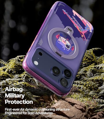 TORRAS X GAWX Q3 Air Limited Edition Case for iPhone 17 Pro 6.3 inch, Stronger Magnetic Stand, Fit for MagSafe, Heavy-Duty Protection for iPhone 17 Pro Phone Case, Camera Control, Neon NightMuse - Image 4