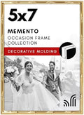 Americanflat 5x7 Bamboo Picture Frame - Metal - Gold by Americanflat