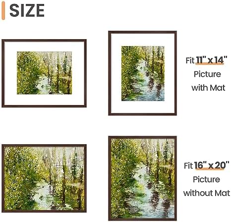 upsimples 16x20 Picture Frame, Gallery Wall Frames Set of 5, Brown - Image 5