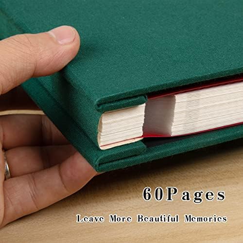 Spbapr Large Photo Album Self Adhesive Linen Cover Magnetic Scrapbook Album DIY Scrap Book 60 Black Sticky Pages for 3x5 4x6 5x7 8x10 Pictures with A Metal Pen - Image 3