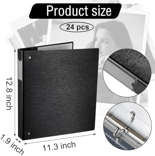 Protective Photo Slide Storage Box Set - 50 Pages Acid Free Protector 3 Ring Pocket Binder With Plastic Sleeves - Holds 20 35mm Slides Each Page - Presentation Book for Organizing - Image 2