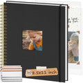 Window Cover Scrapbook Album 8.5x11 in, 30 Sleeves Black by Hiwhy