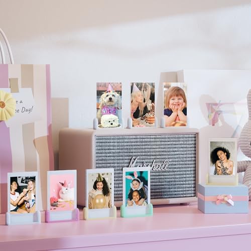 Instax Mini Photo Frames, 2x3 Acrylic Picture Frame for Fujifilm Instax Mini Film, Small Desktop Polaroid Frame Display for Photos, Photocards & Instant Prints, Little Picture Holder 6 Pack-3 Colors - Image 4