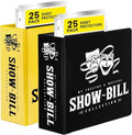 2 Pack of Show Bill Binder for Broadway and Theatre Show-Bills, Comes with 25 Sheet Protectors to Hold and Organize All Your Playbills, D-Ring, Black and Yellow by RingBinder