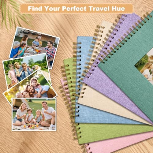 Scrapbook Photo Album Linen Cover, 10 x 10 Inch Hardcover Kraft White Pages Memory Book, for Travel Wedding Guest Book Christmas Baby Shower (20 Sheets/ 40 Pages,Green) - Image 7