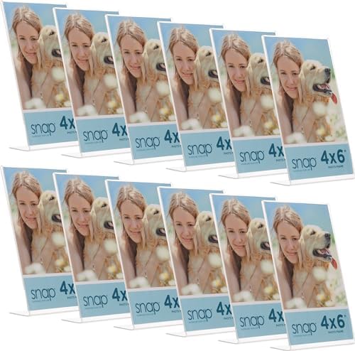 Snap 4x6 Clear Acrylic Picture Frame 12 Pack by GallerySolutions