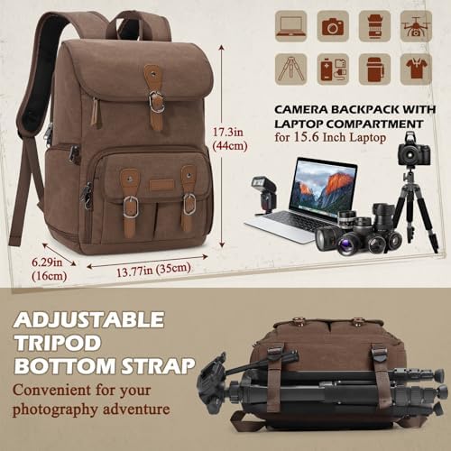 RAINSMORE Camera Backpack, DSLR SLR Mirrorless Camera Bag for Photographer - Image 6