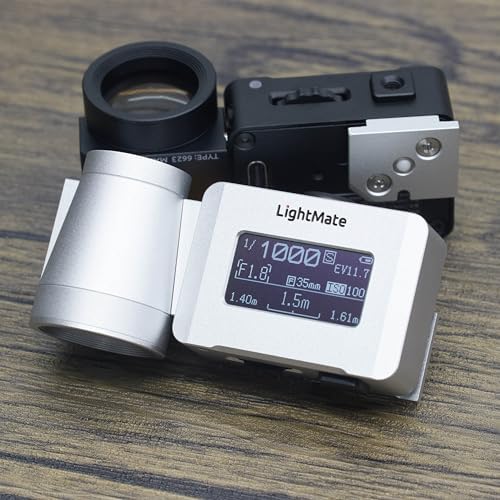 LightMate Area 2S Light Meter Photography & OV-X1 17° Retro Viewfinder, 0.96" Large OLED Screen, Ultra-Compact, Rechargeable Battery, for Leica & Other Film Cameras, Sliver - Image 2