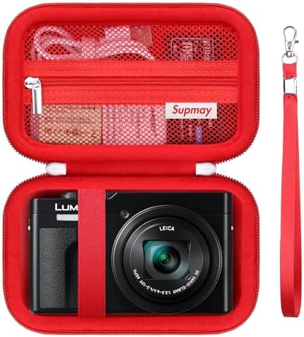 Camera Case for Panasonic LUMIX ZS99 / ZS300 Digital Camera, Red by Supmay