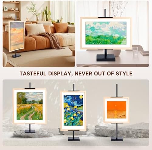 Adjustable Tabletop Easel Stand for Picture Frames up to 29" H - Metal Frame Holder Stand for Sign, Artwork, Canvas Display - Compact Black Small Easel Stands for Home Office Galleries (Black) - Image 7