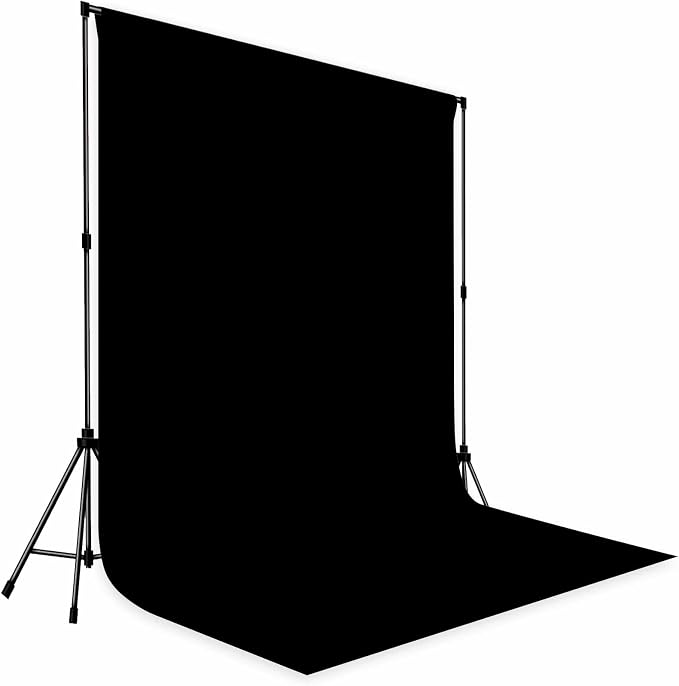 Black Photo Backdrop Professional Photography Background Cloth 6x9ft | Seamless Design eliminates Wrinkle Portrait Photography Wedding Dark Theme Decorations - Image 3
