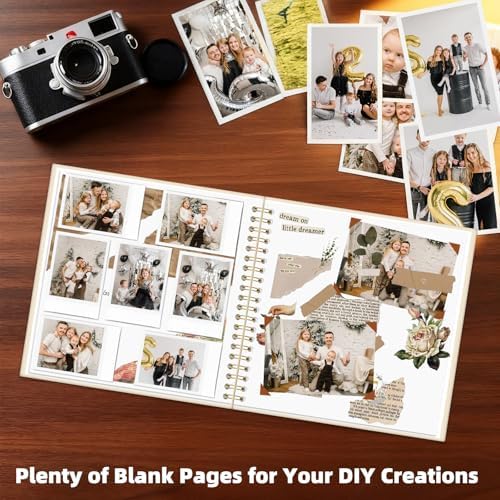 Vienrose Scrapbook Album Gift Set, 10x10 Inch, 40 White Pages, Light Green - Image 4