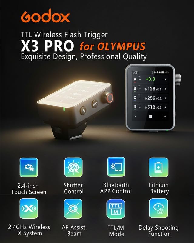 Godox X3 Pro O for Olympus and Panasonic TTL Wireless Flash Trigger - Image 2