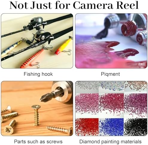 PEOVLVN 15 PCS Clear Film Canisters with Lids, Plastic Canisters with Lids 35mm Film Case Empty Small Film Cans for Keys Coins Fish Hook Film Art Beads Small Accessories Storage - Image 5