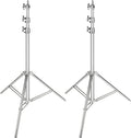 NEEWER 2PCS Light Stand Kit, 79"/200cm Stainless Steel Heavy Duty Tripod Stand with 1/4" to 3/8" Adapter for Studio Softbox, Monolight, Reflector by Neewer