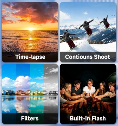 Digital Camera 4K, 44MP Autofocus Compact Digital Camera, 64GB, 2 Batteries - Image 6