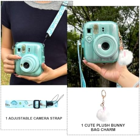 Clear Case for Fujifilm Instax Mini 13 Instant Camera, Clear Green - Image 7