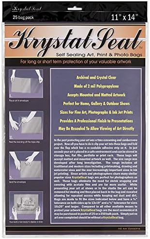 Creative Mark Krystal Seal ATC Art and Photo Bags - Archival Polyethylene Sealing Bags for Paintings, Artwork and Photo Storage - 11 x 14"- Pack of 25 - Image 6