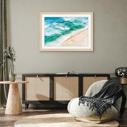 Americanflat 24x34 Poster Frame - Matted to 20x30 - Natural Oak - Image 6