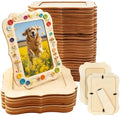 VOKOY 40 Pack Wooden Picture Frames for Crafts, 4" x 6" Photos DIY Wood Frames for Crafting,Unfinished Standing Photo Frames DIY Craft Wood Decorate for Birthday Party Gifts,Vintage Shape by VOKOY