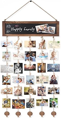 Bikoney Picture Frames Collage Photo Hanging Display with Chalkboard by Bikoney