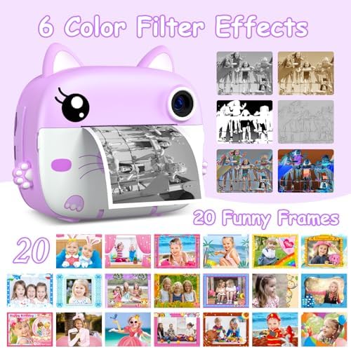 Kids Camera Instant Print, Christmas Birthday Gifts for Girl Boys Kids 3-12 - Image 5