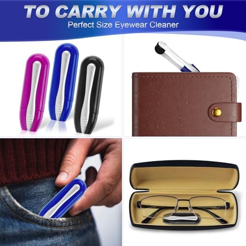 3PCS Eyeglass Cleaner, Carbon Fiber Tool for Glasses & Sunglasses Travel - Image 2