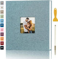 Photo Album Self Adhesive Pages Scrapbook, 13.2x12.8 Green 40 Pages by Aenbuslm