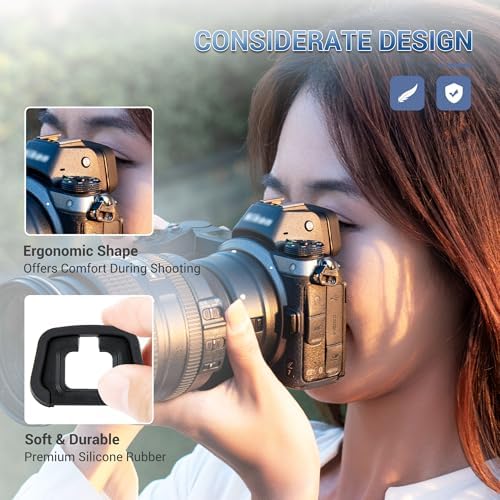 JJC Camera Eyecup Eyepiece Viewfinder for Nikon Z7 II, Z7, Z6 III, Z6 II - Soft Silicone Extended Design - 2 Pack - Image 4