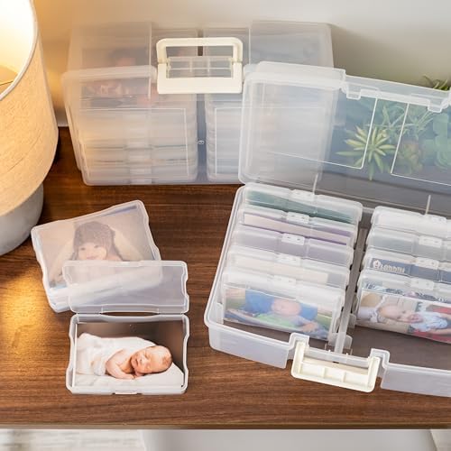 IRIS USA Photo Storage Box |Made in USA| 12 Cases - (2-Pack) - Clear - Image 5