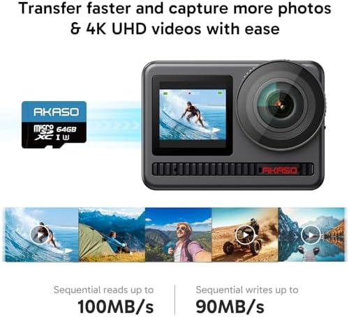 AKASO 64GB microSDXC U3 MicroSD Card- Up to 100MB/s - Image 2