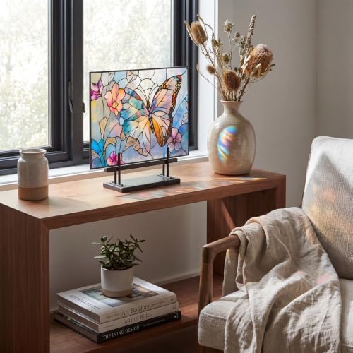 RattanView Metal Display Stand for Glass Art, Sleek Easel Holder, Black - Image 3