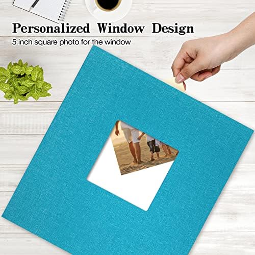 potricher Photo Album 4x6 Pictures, 1000 Pockets, Linen Cover, Blue - Image 2