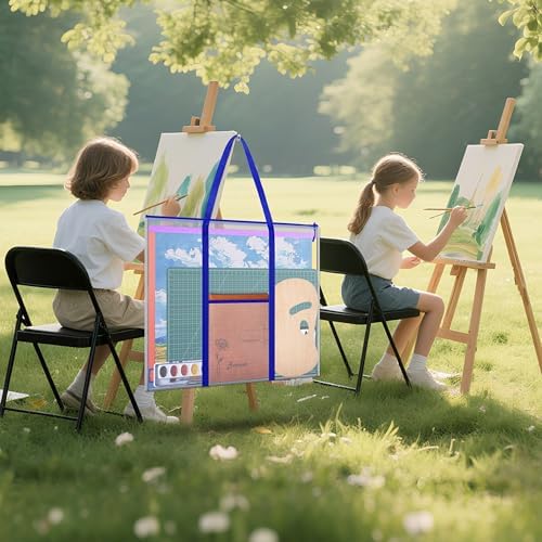 ZKOO Bulletin Board Poster Storage, Extra-Large Storage Chart Art Portfolio Bag 30 x 25 Inchs, Bulletin Board Sheet Organization for Bulletin Boards, Scrapbooks, Keepsake and Poster (30" X 25", Blue) - Image 7